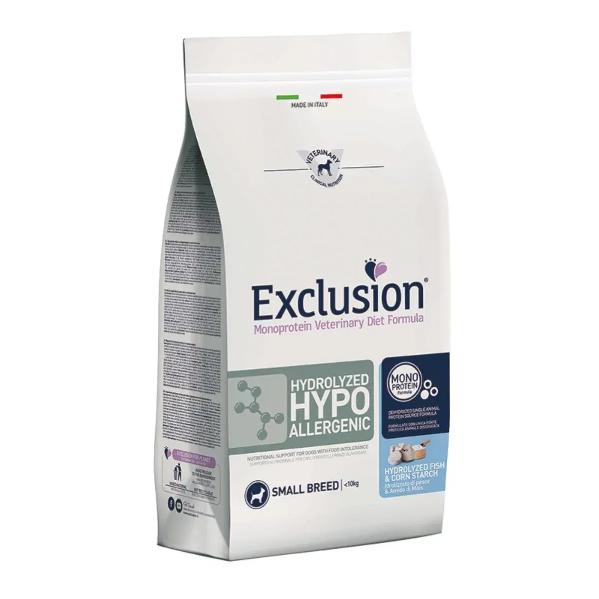 Exclusion Dog Hypoallergenic Small al Pesce 2 Kg