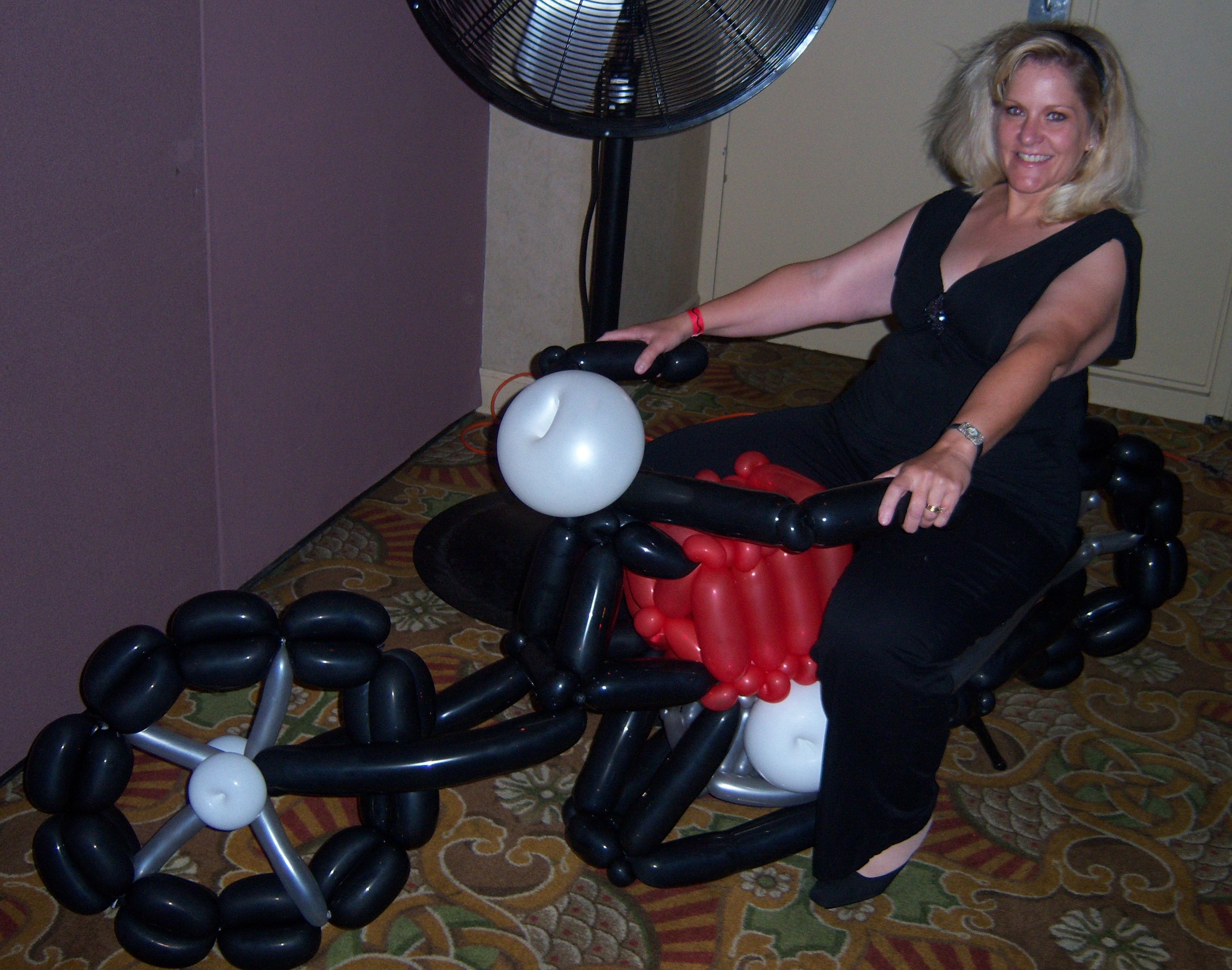 Motorcycle Denver Balloon Delivery Decor