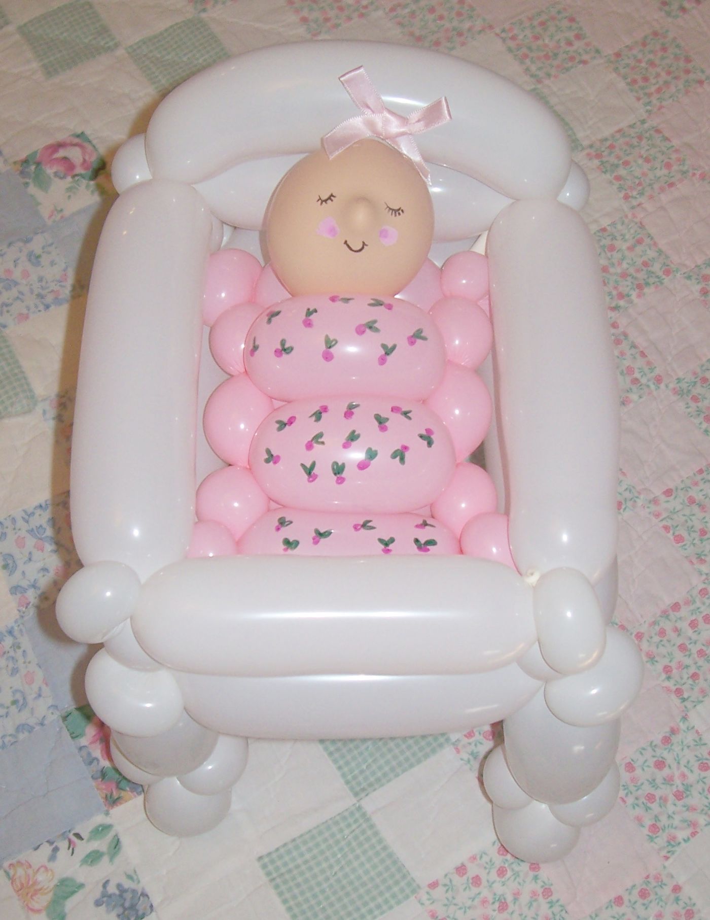 Baby Shower crib balloon Denver Delivery Decor
