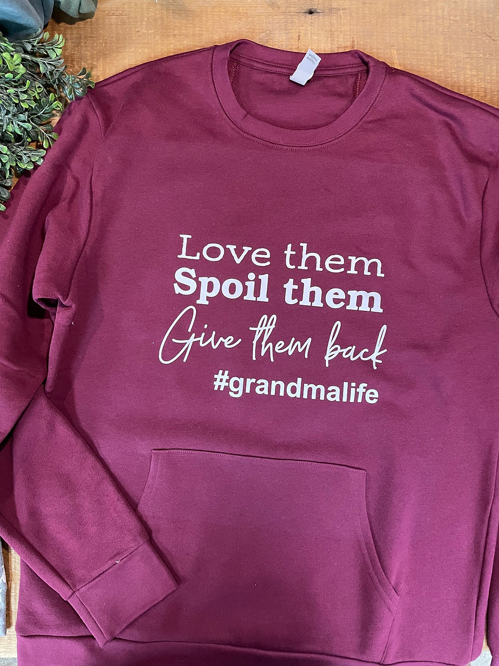 #Grandmalife Maroon Crewneck with Pockets