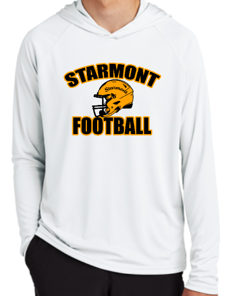 White Stars Football Performance Hooded Long Sleeve