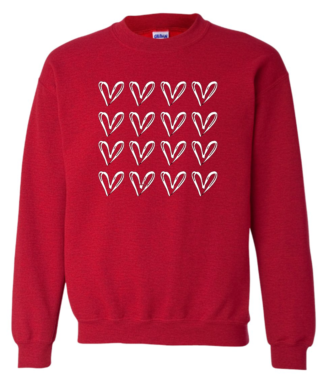 Heart Sweatshirt Crewneck Sweatshirt