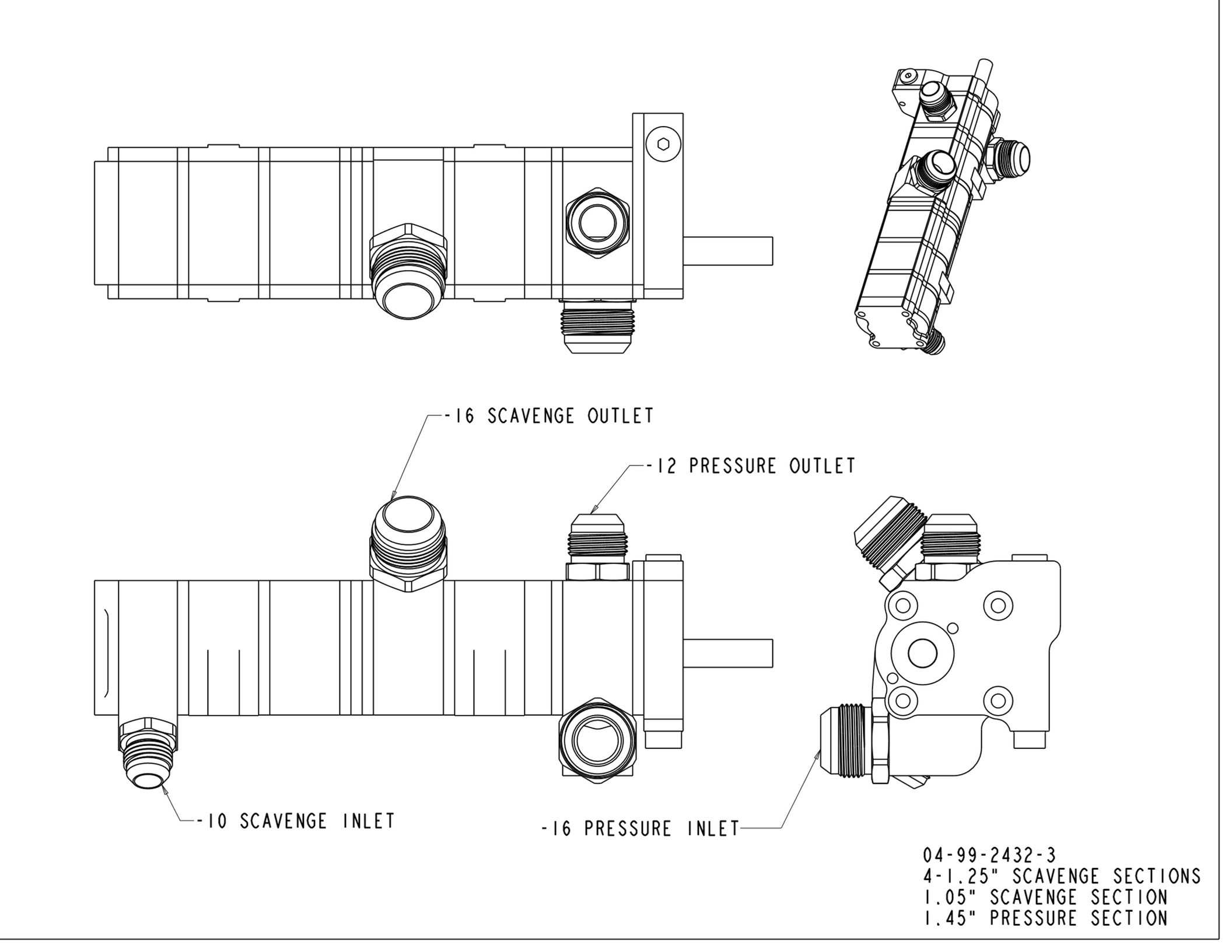 LS Race F-Body and Y-Body, 6-Stage, Replacement Dry Sump Pump