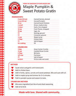 MAPLE PUMPKIN & SWEET POTATO GRATIN