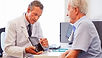 Physician talking with patient about vertebral augmentation recovery and pain relief