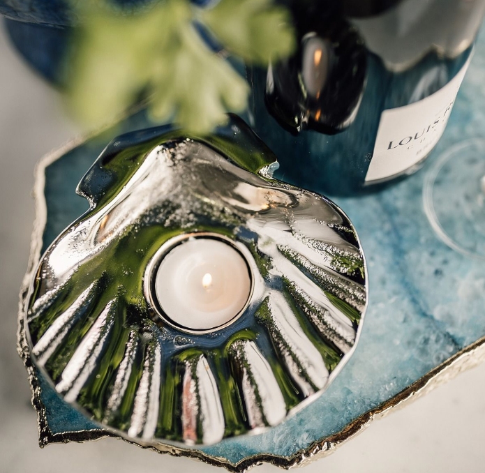 Clam Shell Tea Light Holder