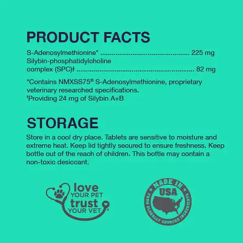Thumbnail: Nutramax Denamarin Liver Health Supplement for Dogs, With S-Adenosylmethionine