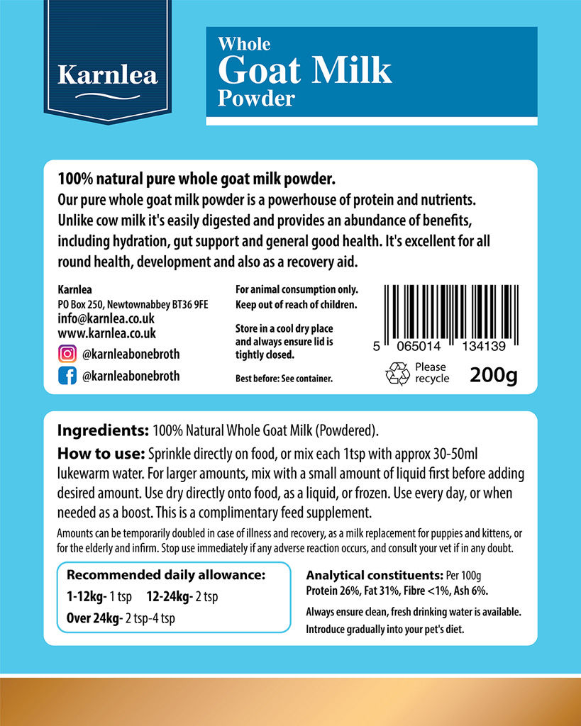 Thumbnail: Karnlea Whole Goat Milk Powder for Dogs & Cats