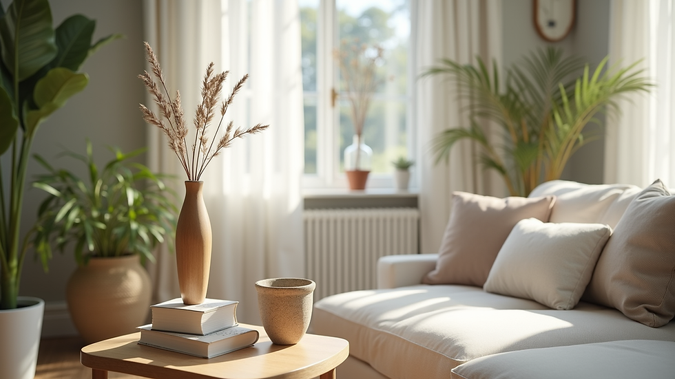 Eye-level view of a stylish home decor item