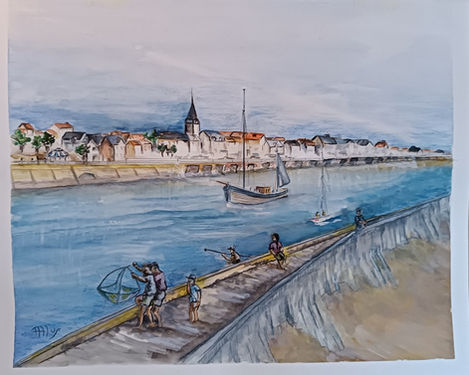 Les sables d'Olonne sortie du port de la Chaume Vendée france