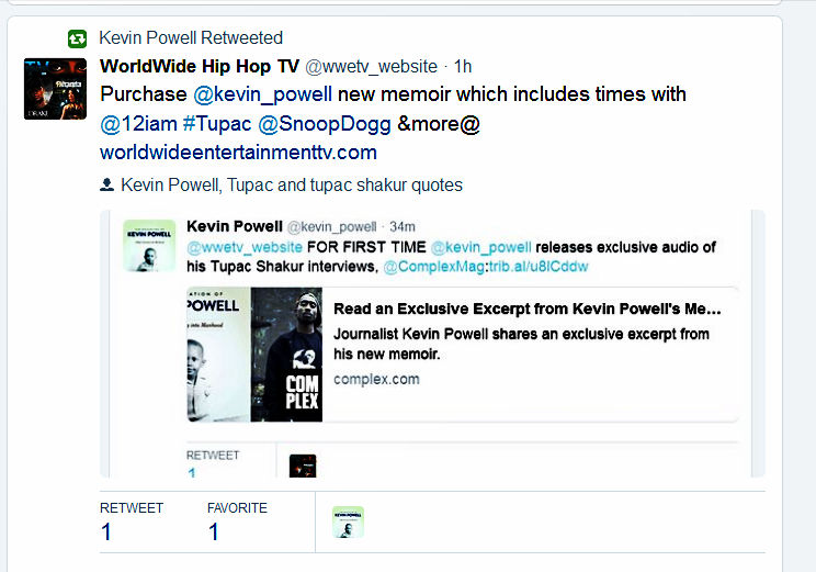 Tupac Shakur - Kevin Powell WWETV Twitter