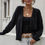 Thumbnail: Chic Cable Knit Tube Top + Cardigan Set