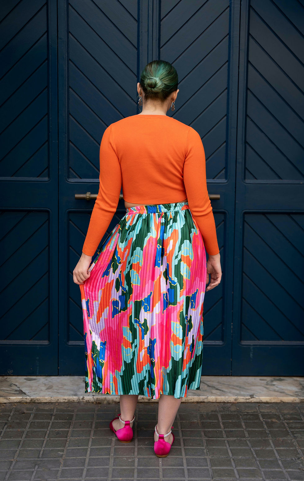Thumbnail: Multicolor pleated skirt