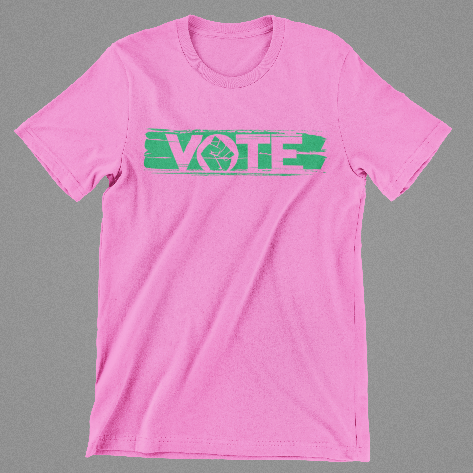 Color Block Vote - Pink and Green T-Shirt