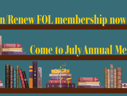 Renew your membership today, Come to our Annual Meeting July 16!