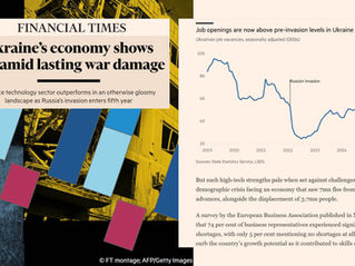 Financial Times: Ukraine’s economy shows grit amid lasting war damage
