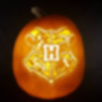 Hogwarts crest pumpkin carving