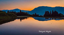 夜明け前：溜井棚田