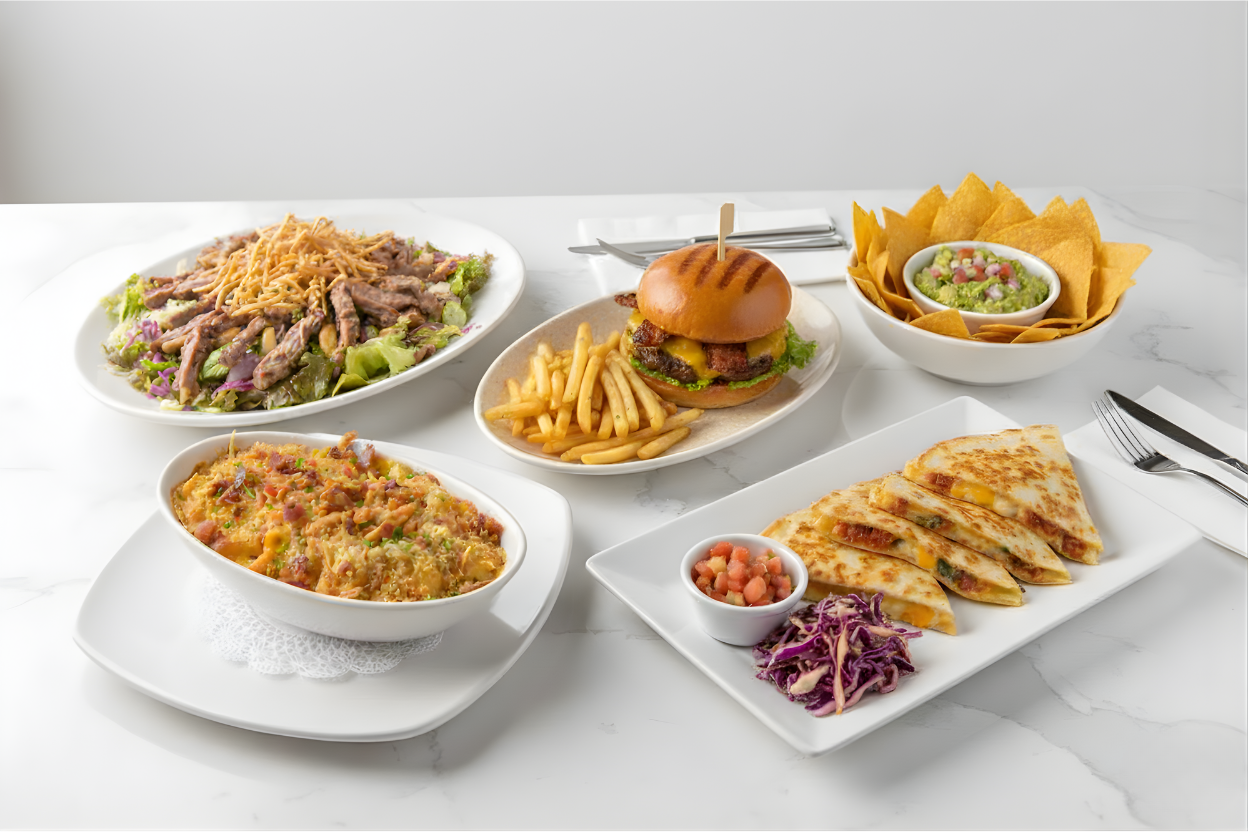 Arranged Food and Objects