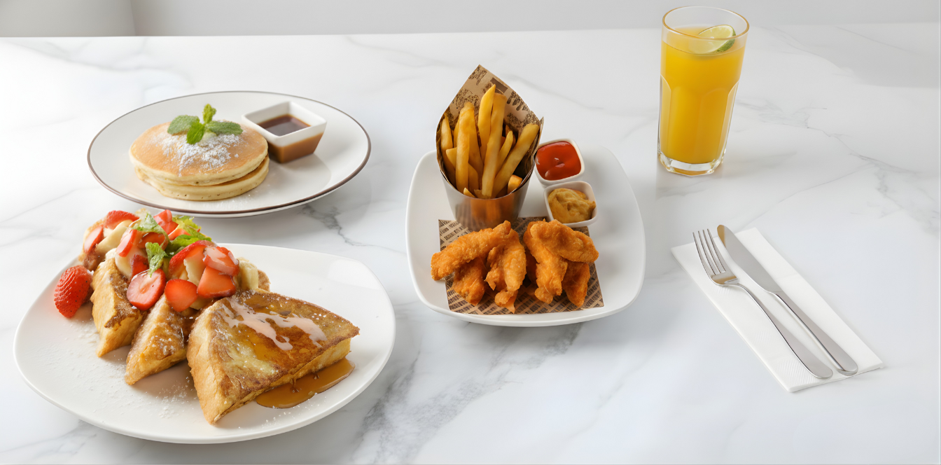 Arranged Food and Objects