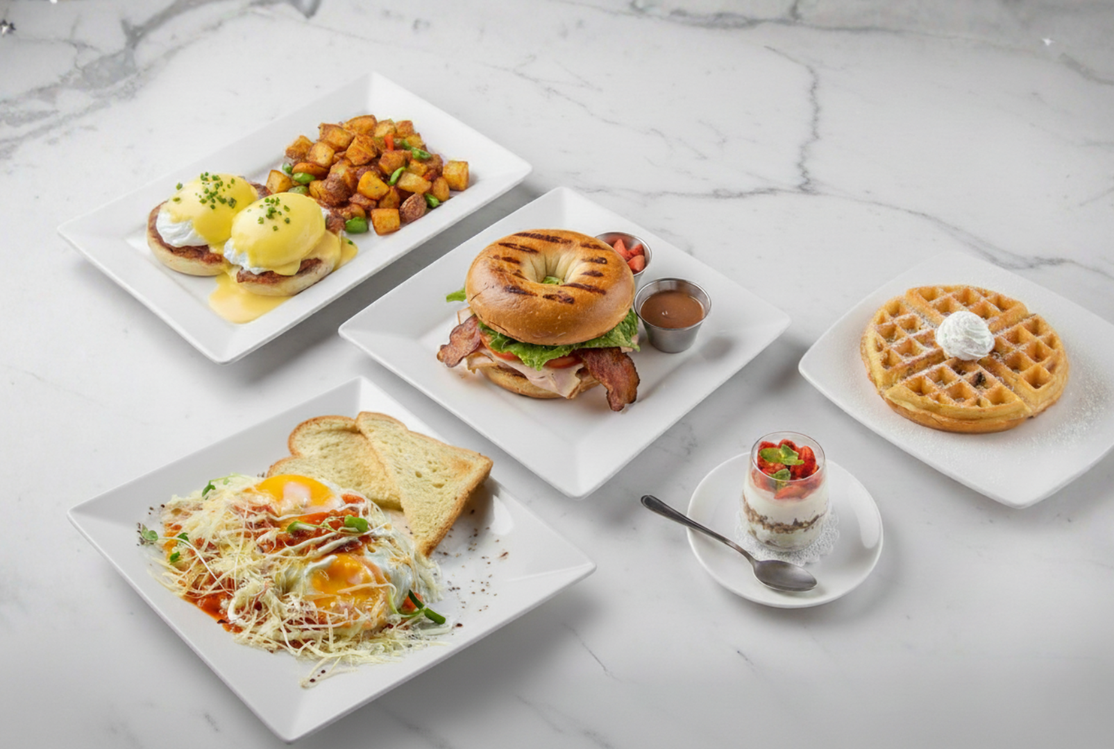 Arranged Food and Objects