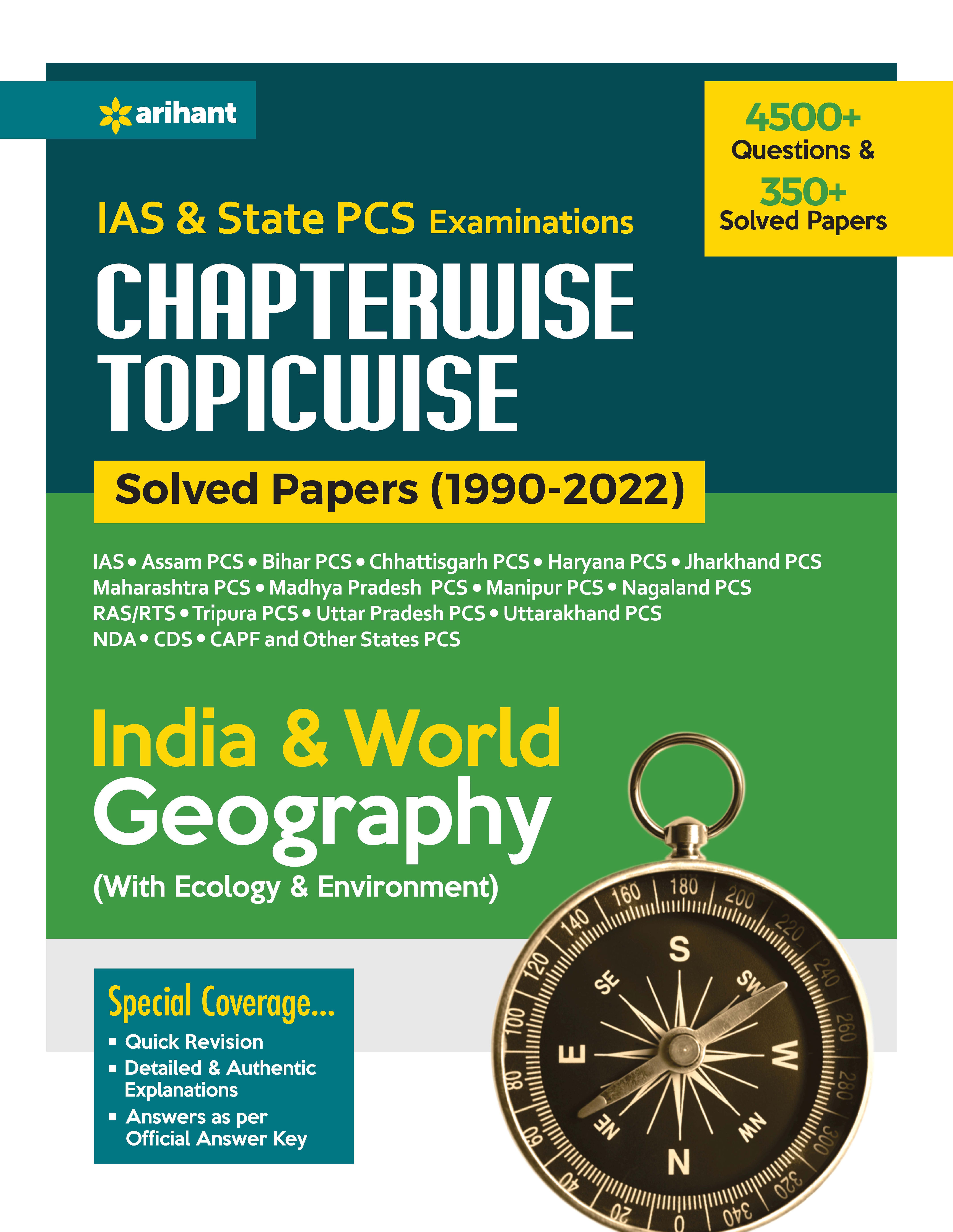 IAS & State PCS Examinations Chapterwise Topicwise Solved Papers (1990-2022) Ind