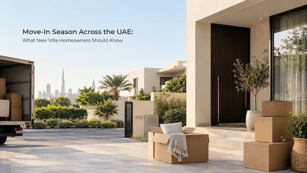new villa checklist UAE