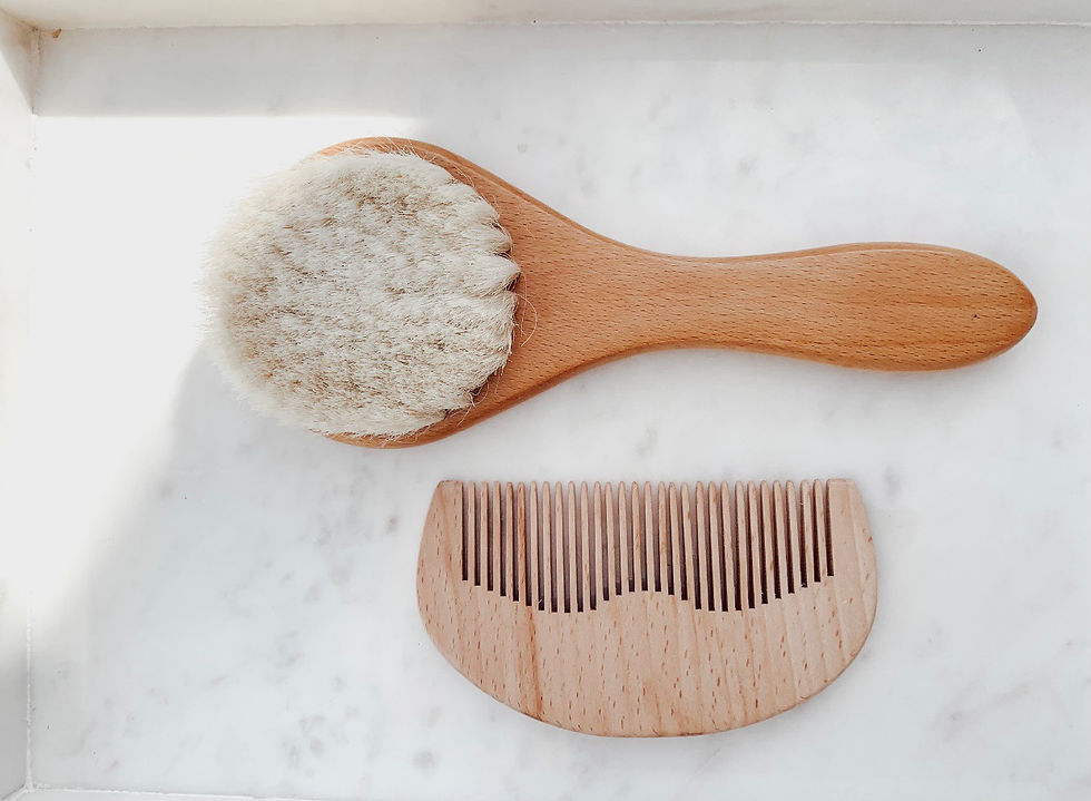 Thumbnail: Personalised baby brush and comb set