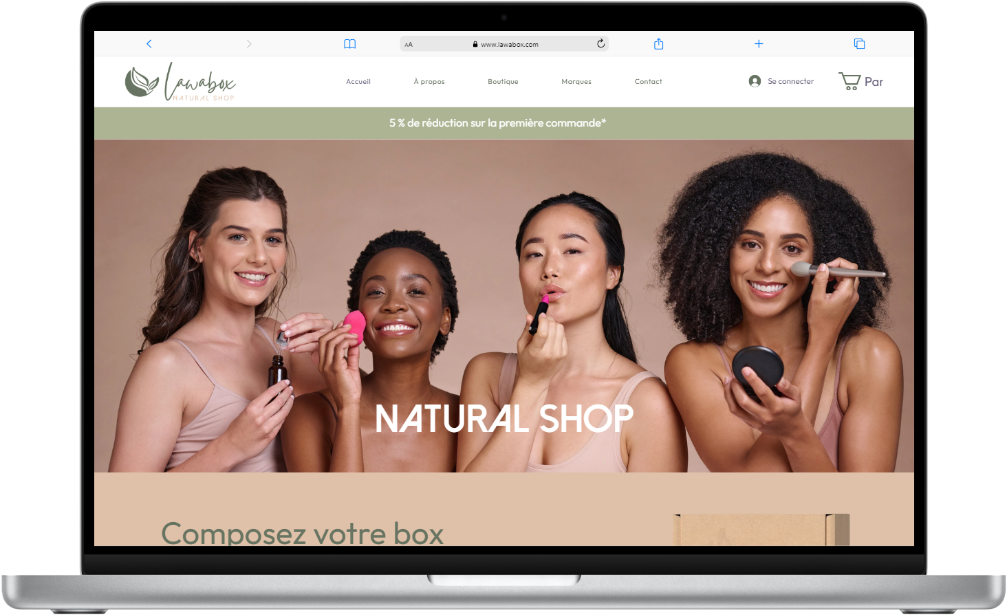Exemple d'un site Wix e-commerce