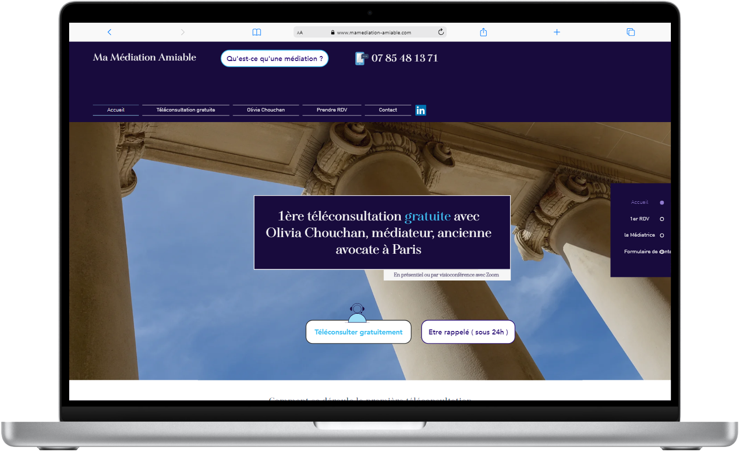 Exemple de site Wix avocat