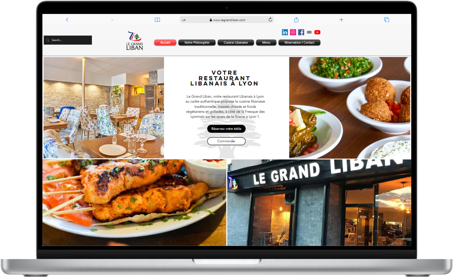 Exemple site Wix restaurant