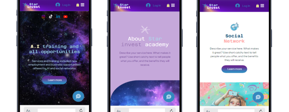 Template site Internet version mobile - Star Invest