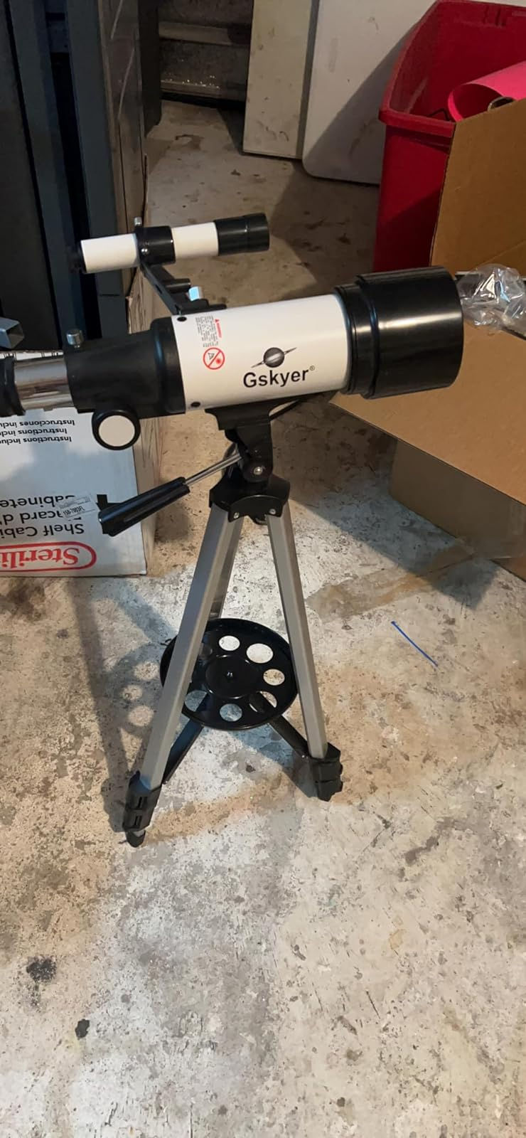 Solomark telescope at the window