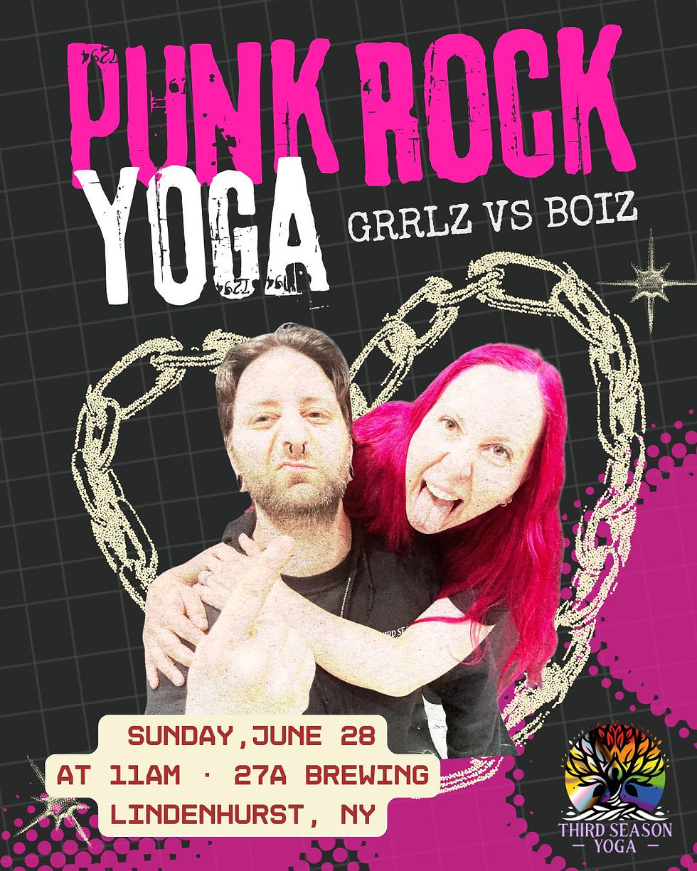 Punk Rock Yoga at 27a Brewing: Grrlz vs Boiz Editio