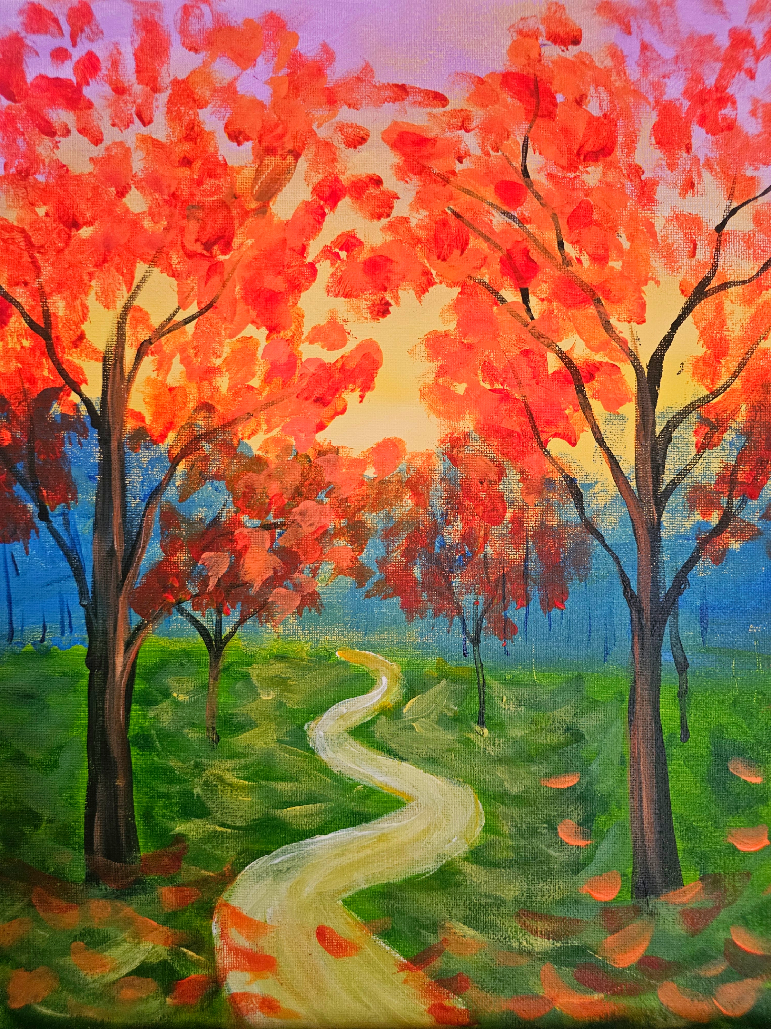 Autumn Pathway Guided Paint Party at Fallbrook School of the Arts