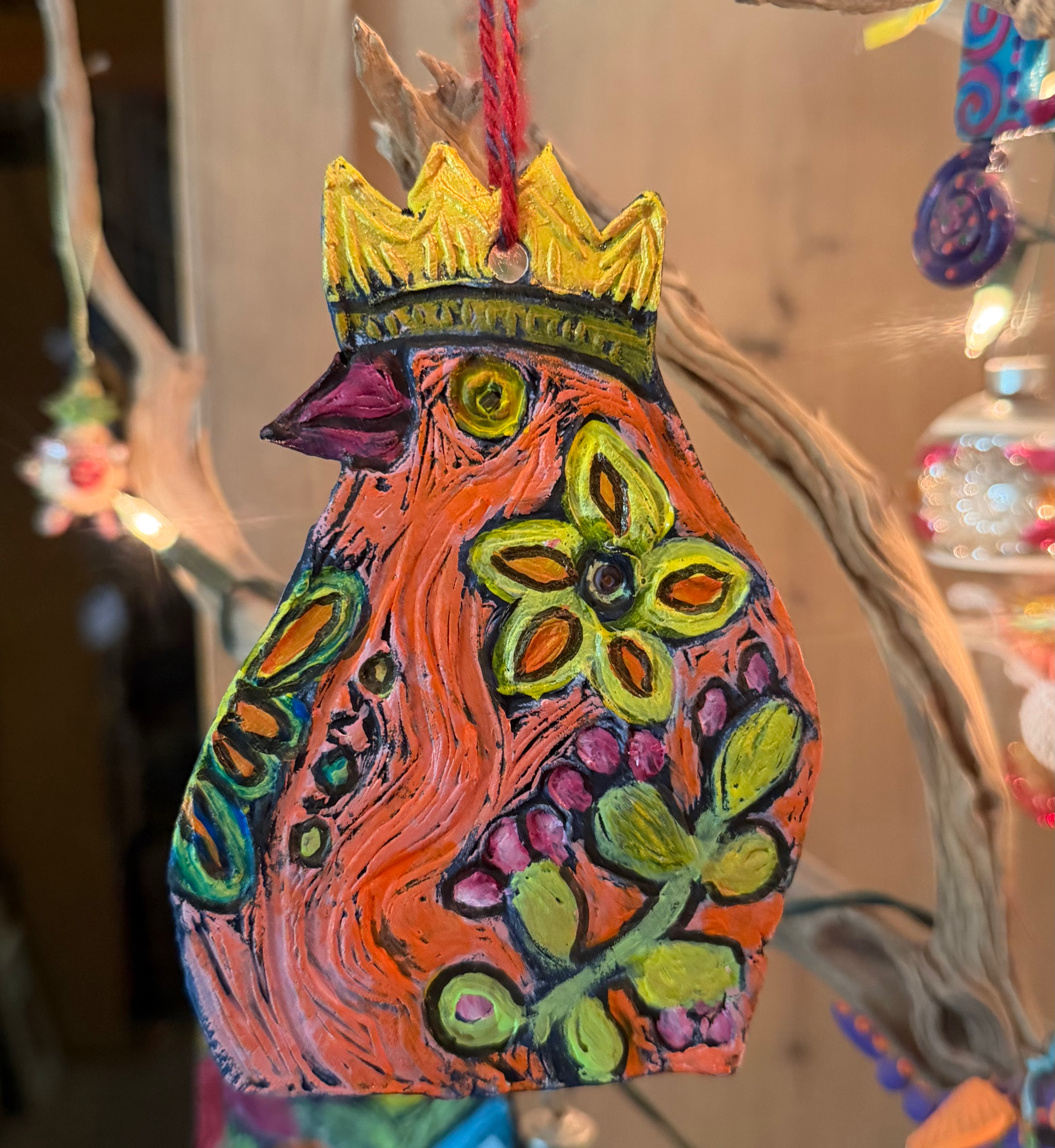 Holiday Block Print Ornaments at Fallbrook School of the Arts