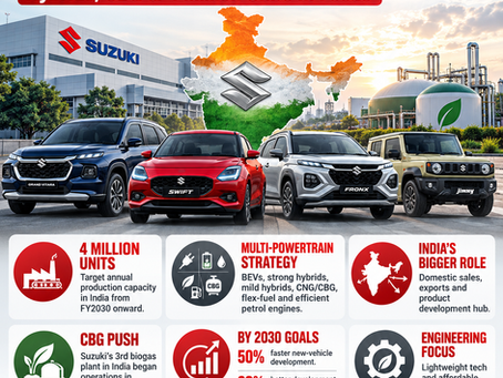 India at the Centre of Suzuki’s Next 10-Year Strategy: Hybrids, CBG and 4 Million-Unit Capacity in Focus