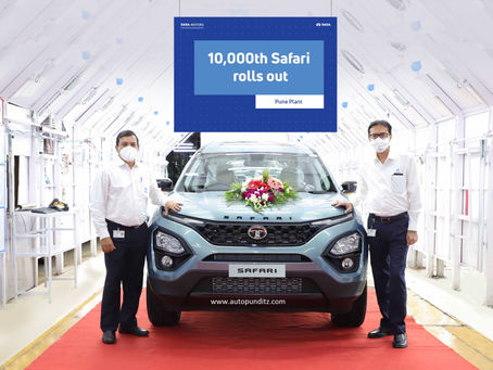 Tata Motors rolls out the 10,000th unit of the All-New Safari!