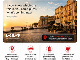 Kia Sorento Name Confirmed in New India Teaser; Flagship Hybrid SUV Launch Nears