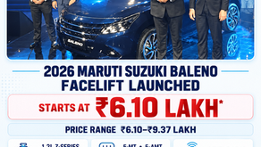 2026 Maruti Suzuki Baleno facelift launched at ₹6.10 lakh with Level 2 ADAS and CNG-AMT