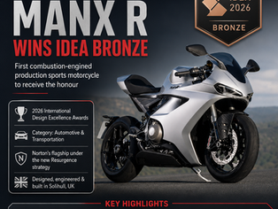 Norton Manx R superbike winner of Bronze at the 2026 IDEA Awards