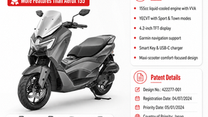 Yamaha NMAX 155 Tech MAX Design Patented In India: A More Premium Alternative To Aerox 155?