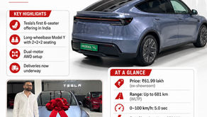 Tesla Model Y L Deliveries Begin in India: Six-Seat Electric SUV Reaches Its First Customers