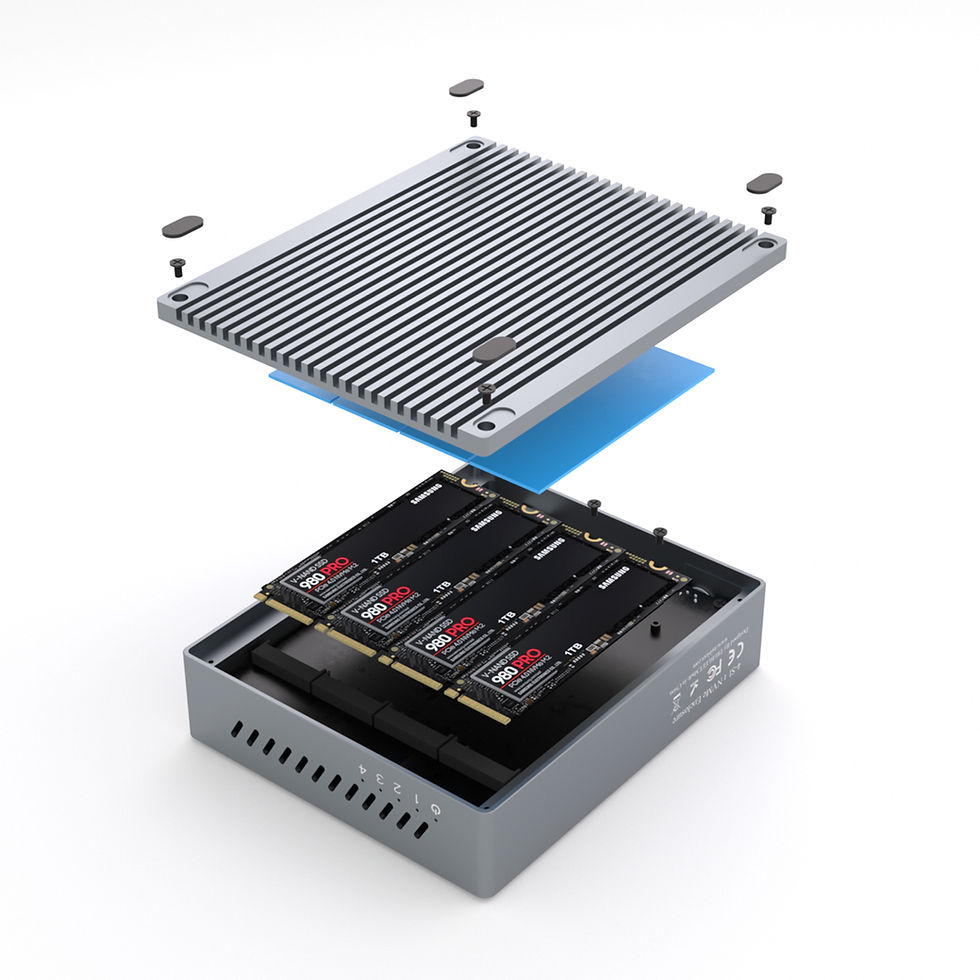 ドライブケース TREBLEET NVMe M.2 RAID Thunderbolt 3 Amazon.com: TREBLEET Thunderbolt 3 Four-Slot M.2 NVMe SSD