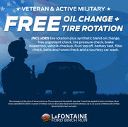 LaFontaine Ford Birch Run - FREE Oil Change and Tire Rotation for Veteran & Active Military