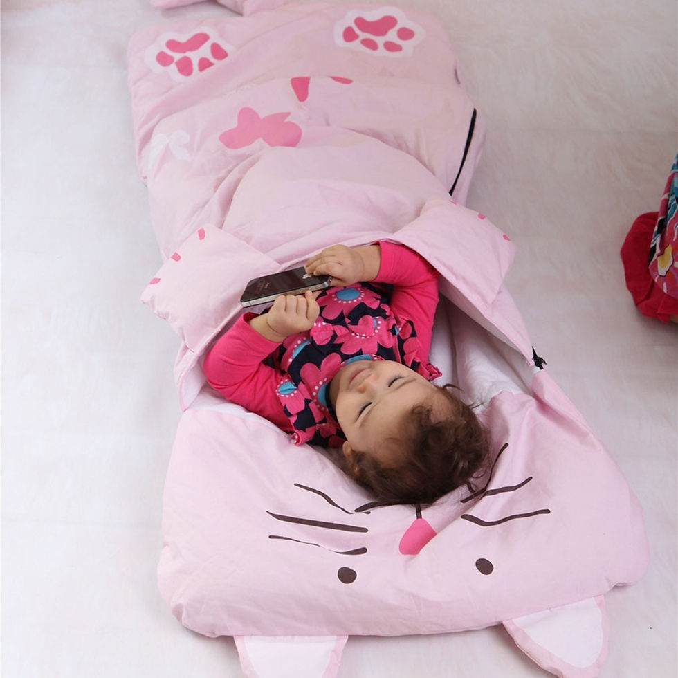 Thumbnail: Cartoon Kids Sleeping Bag - Baby Cotton Kick-Proof Bag