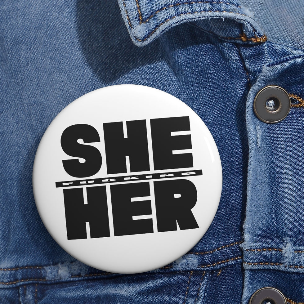 Thumbnail: Boldnouns She Her Custom Pin Buttons