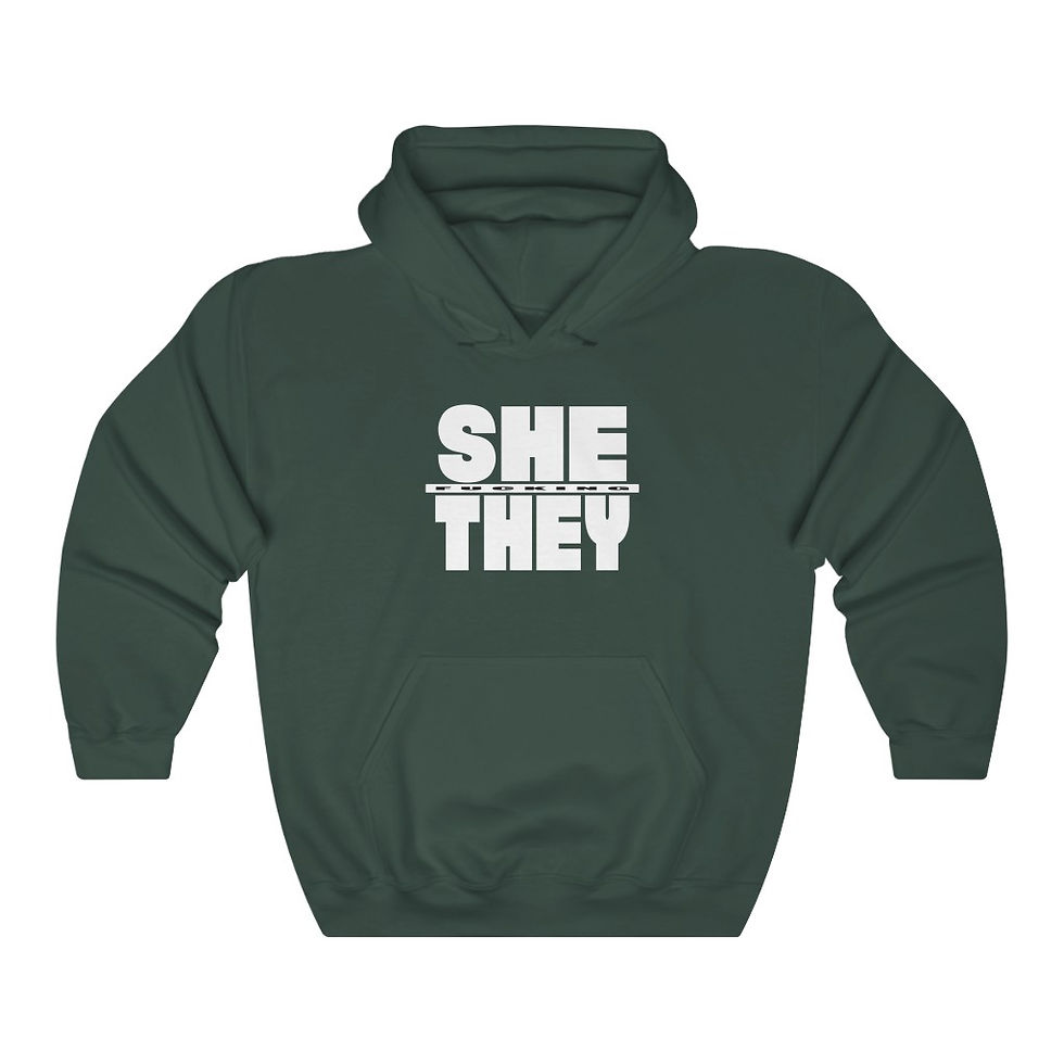 Thumbnail: Boldnouns She They Unisex Heavy Blend™ Hooded Sweatshirt