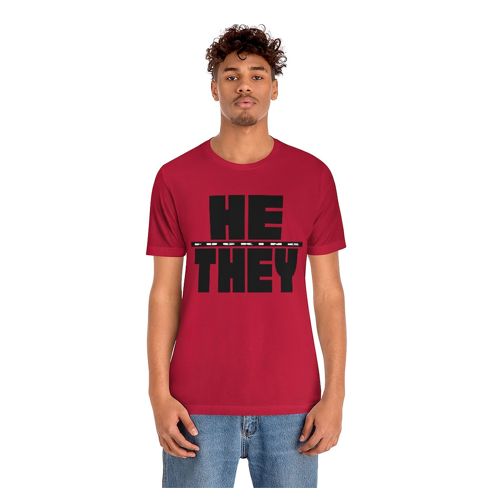 Thumbnail: Boldnouns He They Unisex Jersey Short Sleeve Tee
