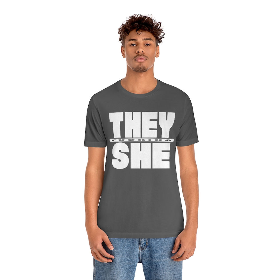 Thumbnail: Boldnouns They She Unisex Jersey Short Sleeve Tee